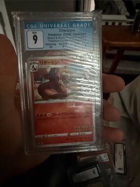 Pokemon Charizard Graded Card - Red and Blue Label